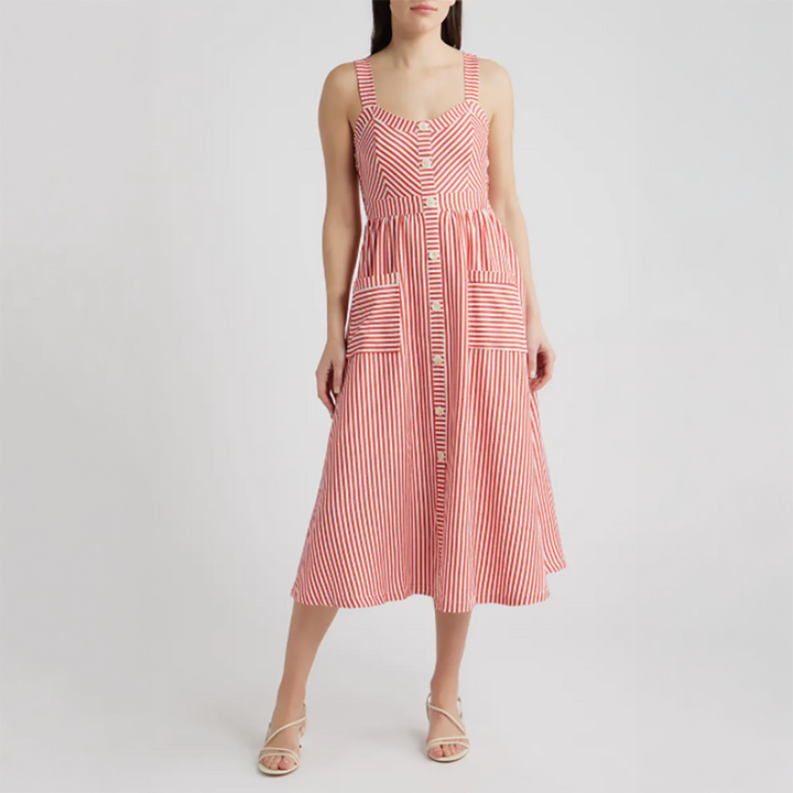Stripe Patch Pocket Sundress