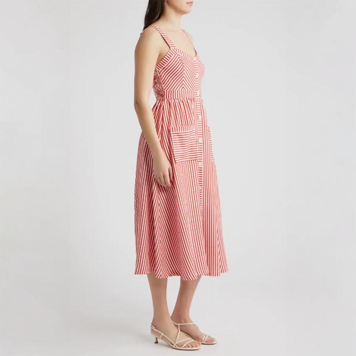 Stripe Patch Pocket Sundress