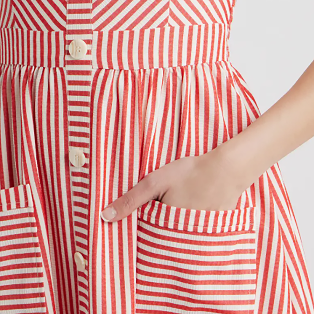Stripe Patch Pocket Sundress
