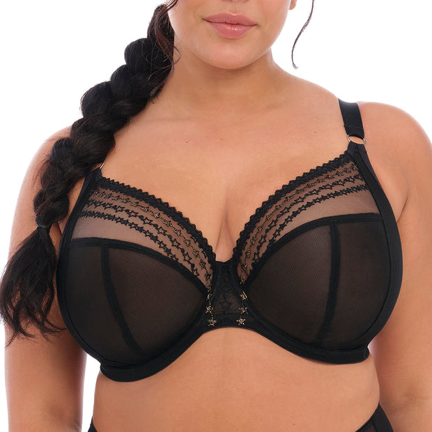 Lace Scalloped Quarter Cup Bra With Boned Cups By Latep
