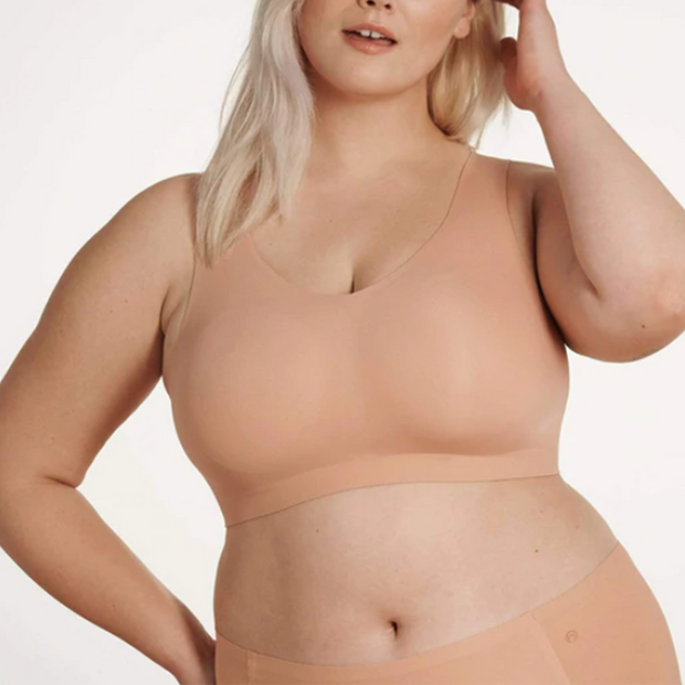 Evelyn & Bobbie Beyond Seamless Wirefree Bra~Large~Clay~A587073 6119