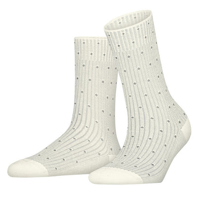 Falke Rib Dot Women Socks 46476 White Dot