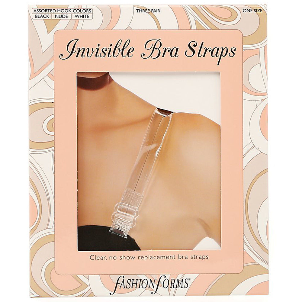 Fashion Forms Assorted Invisible Bra Straps - 3 Pack 5540 Clear