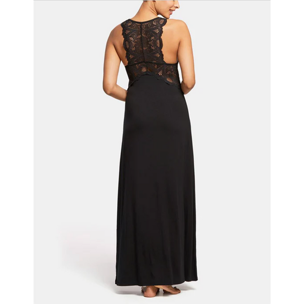 Fleur't Lace T-Back Gown 633 Black