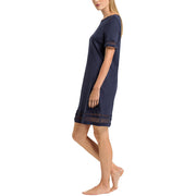 HANRO Delia Short Sleeve Gown 77967 Blueberry