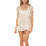 Jordan Taylor Elif Scoop Neck T-Shirt Dress Ca-14054 Sand