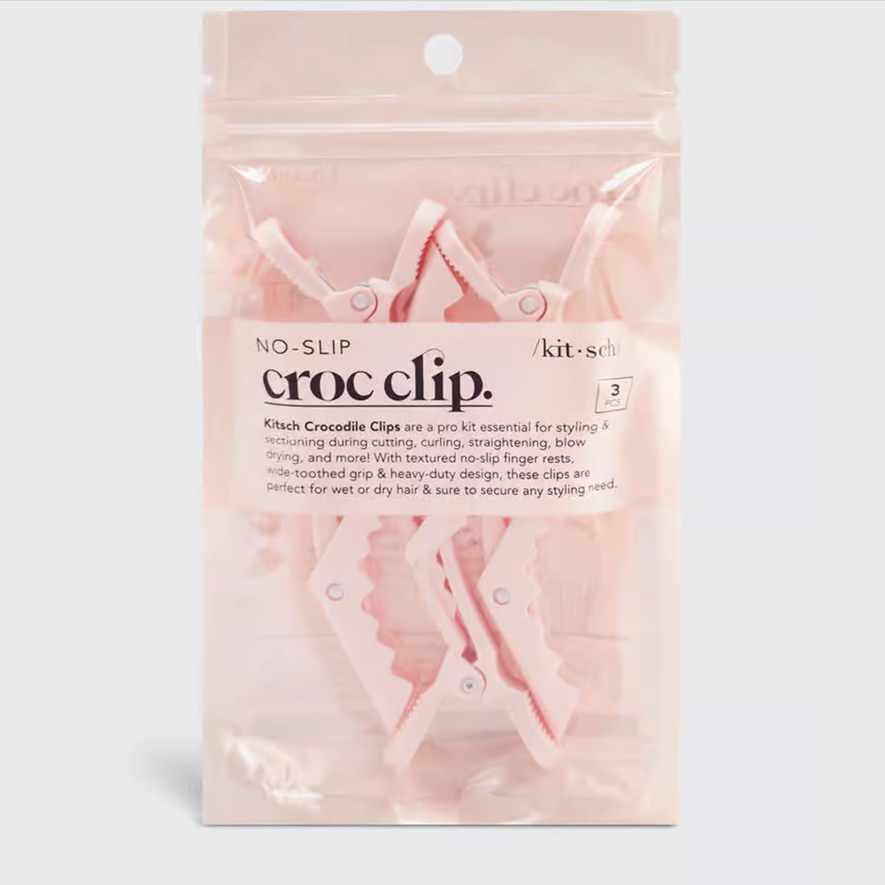 No Slip Crocodile Clip 3pc Blush
