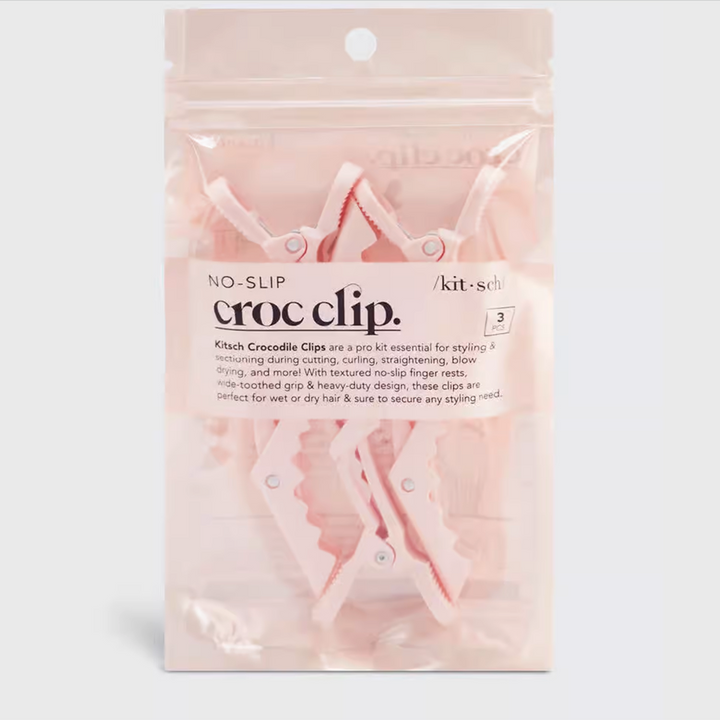 No Slip Crocodile Clip 3pc Blush