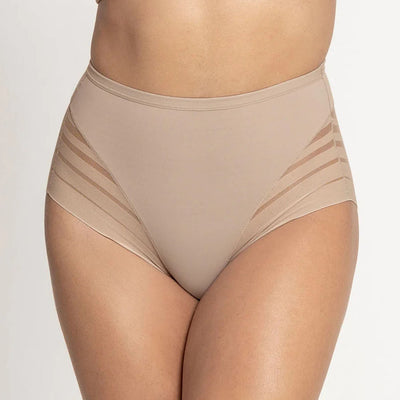 Dim Touch girls' blush pink microfibre briefs with scalloped waistband