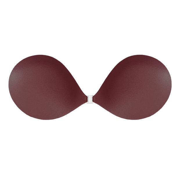 NuBra Seamless Push Up Adhesive Bra with Molded Pads, Tan, Cup D