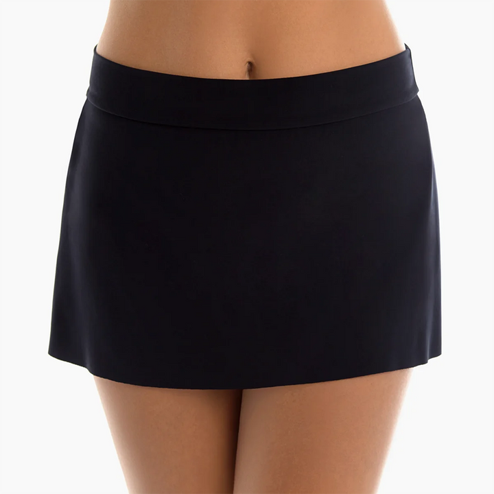 Jersey Tennis Skirt Swim Bottom Black