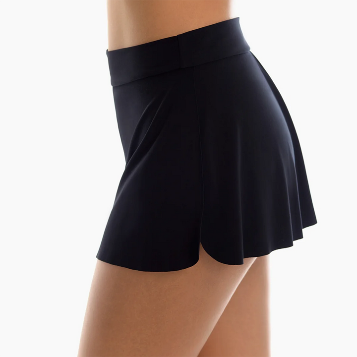 Jersey Tennis Skirt Swim Bottom Black