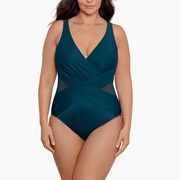 Miraclesuit Plus Size Crossover One Piece Swimsuit 6519089W Nova