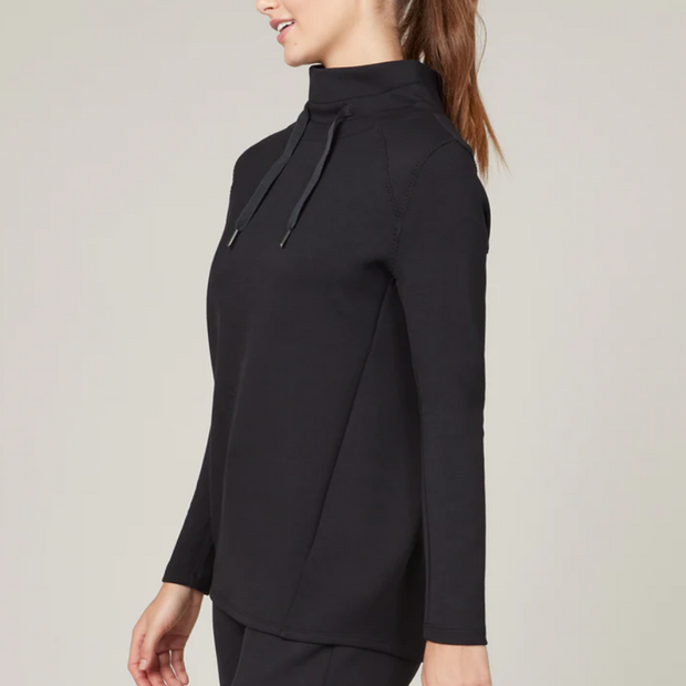 SPANX | AirEssentials Half Zip Sweatshirt in Black
