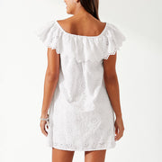 Tommy Bahama Harbour Eyelet Off-the-Shoulder Dress SS500354 White
