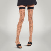 Wolford Dots Stay Up 28149 Black/Nude